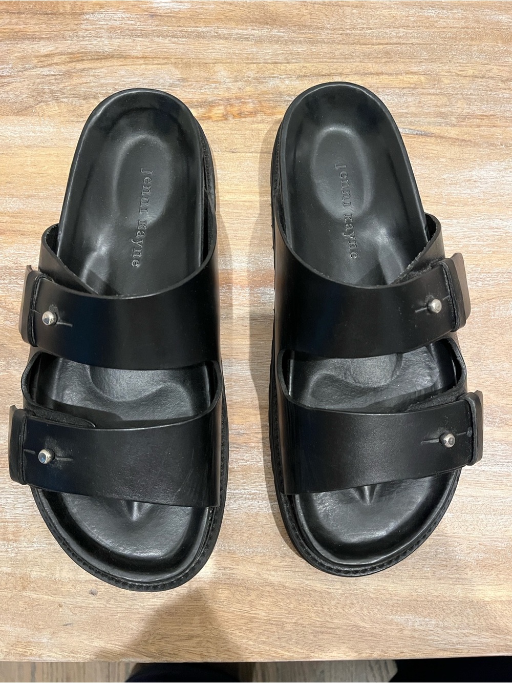 🖤 JENNI KAYNE Hutton Slide Sandals, Black, Size 40 🖤